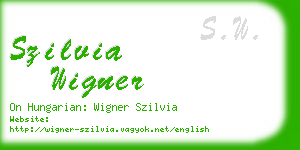 szilvia wigner business card